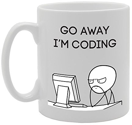 Coralgraph Inc MG3467 Go Away I'm Coding Novelty Gift Printed Tea Coffee Ceramic Mug