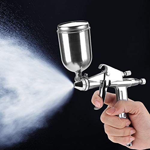 Mini Pneumatic Spray Gun (125ml/ 0.5mm),Gravity Feed Spray Gun - Good Atomization Effect Applicable To Automobile Spray Paint, Wood Spray Paint Etc