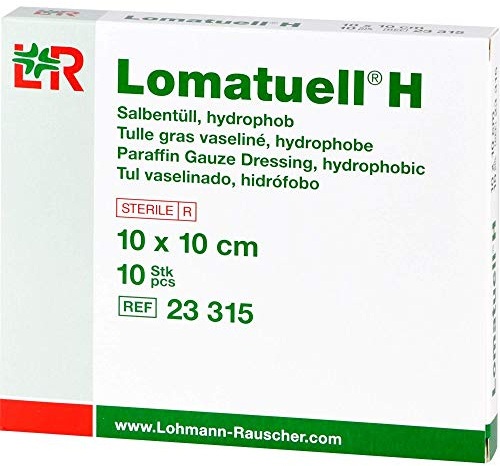 LOMATUELL H Salbentüll 10x10 cm steril
