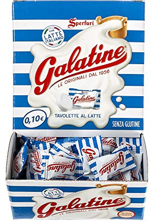 Galatine - Caramelle al Latte, Incartate Singolarmente - 0.6KG - Box da 200 Pezzi
