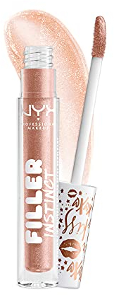 NYX Professional Makeup Lipgloss, Filler Instinct Plumping Polish, Glitzernder Lippenstift, Vegane Formel, Feuchtigkeitsspendend und pflegend, 2,5 ml, Farbton: Brunch Drunk