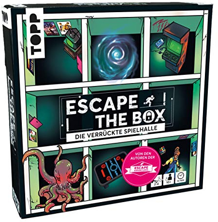 Escape The Box - Die verrückte Spielhalle: Das ultimative Escape-Room-Erlebnis als Gesellschaftsspiel!: 9 Rätsel-Räume in Einer - für 1-4 Spieler - ab 10 Jahren
