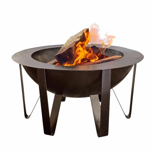 Loberon Lovis Braciere - Ferro di Alta qualità - Design Raffinato, Marrone Antico