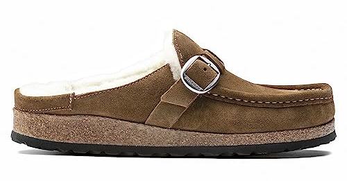 Birkenstock Buckley Sabot Donna Shearling Tea, Suede Leather EU 39