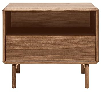 Miliboo Table de Chevet Bois foncé Noyer SUVA
