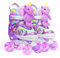 WESKIFAN Patins à roulettes Enfant Poupée Licorne Roller Quad Ajustable avec 4 Roues Lumineuses Taille Réglable pour Filles Débutants Cadeau d'anniversaire Noël
