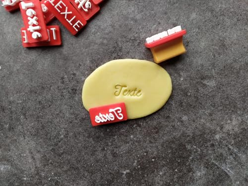 3DKOUPE - Almohadilla de galletas personalizable - Fuente de escritura a elegir - Personalizable con texto (hasta 3 líneas) - Con o sin asa