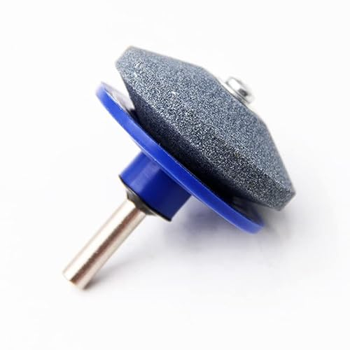 TENREV Afilador de cortacésped, Cuchilla Universal, Taladro rotativo de molienda for Taladro Manual eléctrico, Piedra de afilar, Piedra de afilar, Herramienta de jardinería Reemplazo de Piezas