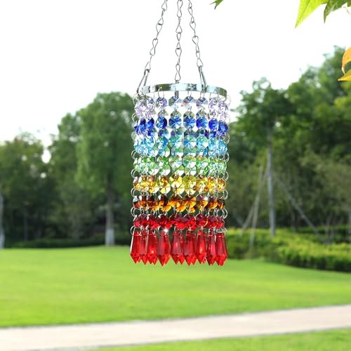 Colorful Crystal Suncatchers Crystal Icicle Pendant Sun Catcher Ornament Glass Wind Chime Hanging Crystals Light Catcher Rainbow Maker Gift