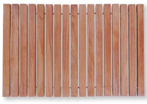 Nordic Style Teak Dusch- und Badewannenmatte – für den Innen- und Außenbereich – rutschfeste Holzplattform für Sauna, Pool, Whirlpool, Bodenbelag und Schutz (natürliches Finish, 60 x 40 cm)