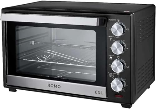 Suinga Forno elettrico da tavolo Convenzione, Rustidor 60 L. 2500 W. Temperatura fino a 230 °C, timer con spegnimento 60 minuti. Inox. 61 x 41 x 40 cm, RO-MH70L