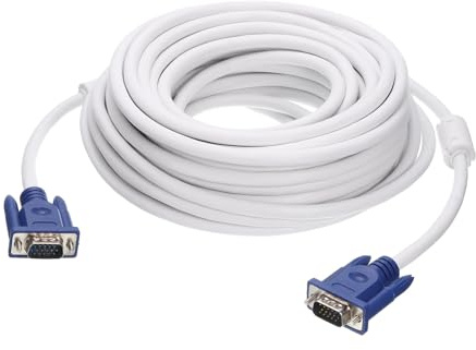 QUARKZMAN VGA zu VGA Kabel, 15M/49.2ft männlich zu männlich VGA 3+4 Videokabel für Computer, Projektor