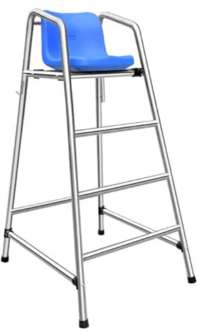 Pool Stuhl 120cm/150cm/180cm hoher Rettungsschwimmerstuhl für Pool, See und Strand, tragbarer Barhocker aus Edelstahl für den Außenbereich, Pool-Rettungsschwimmerstühle für die Terrasse (Color : Silv