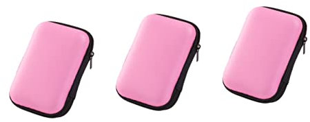 Angoily 3pcs Eva Material Earphones Bag Usb Cable Storage Organizer Travel Pouch for Electronics