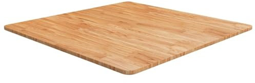 Buzaza Tischplatte Schreibtischplatte Table Top Gartentischplatte Tischplatte Quadratisch Hellbraun 80x80x1,5cm Behandelte Eiche