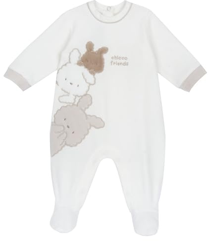 Chicco, Tutina Neonato e Neonata in Calda e Morbida Ciniglia, con Comoda Apertura, Ideale per l'Inverno, Abbigliamento Bambino e Bambina 0-24 Mesi, Designed in Italy