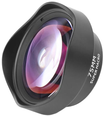 MOIDHSAG Objetivo macro de 75 mm Super Teleobjetivo con recubrimiento multicapa compatible con la mayoría de smartphones
