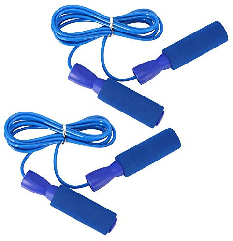 2 Stücke Einstellbare Geschwindigkeit Springseil, Speed ​​Springseil Seil Fitness Übung Trainingsgeräte für Erwachsene Studenten (BLUE)