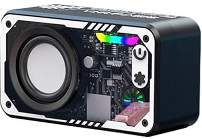 Altoparlanti all'aperto, altoparlante wireless | Audio dal suono vibrante | Altoparlante wireless in stile robot con audio surround 3D e LED colorato per il campeggio da festa in spiaggia