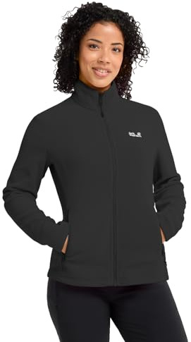 Jack Wolfskin Damen Fleecejacke mit Reißverschluss Taunus 100 Full Zip Polartec wärmend leicht atmungsaktiv schnelltrocknend für Frauen Outdoor und Alltag