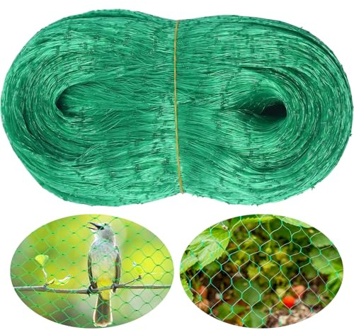 MAILEKT Vogelschutznetz, Vogelnetz 8m x 10m für Garten und Hochbeet - Effektiver Schutz vor Tauben und Anderen Vögeln - Engmaschig und Stabil für Obstbäume, Erdbeeren und Kirschbäume