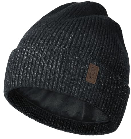 Wmcaps Mütze Herren mit Dickem Warmem Weichem Fleece-Futter | Klassische Modelle, sicherer Sitz, Versatile All-Day, für Outdoor-Arbeiten, Geschenke für Papa und Ehemann