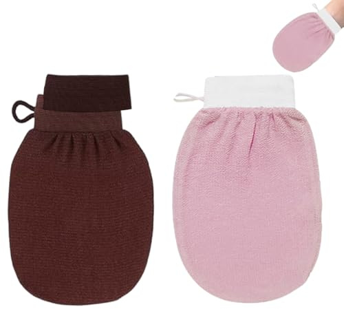 IEBTAWN Lot De 2 Gants Exfoliants En Profondeur, Gants De Massage Corporel Pour Spa À Domicile