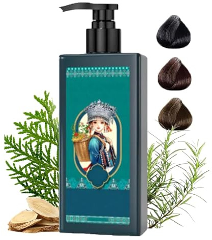 Tintura per capelli a base vegetale, formula delicata a base di essenze vegetali, ingredienti delicati, adatta a tutte le età, copre con precisione i capelli bianchi.