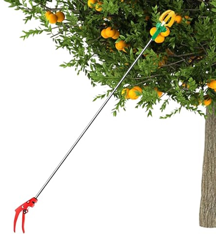 Récolteuse à fruits télescopique à 3 griffes | Outil à main extensible pour jardin, verger et patio | Récolte facile de fruits et légumes en altitude | Comprend un sac de protection