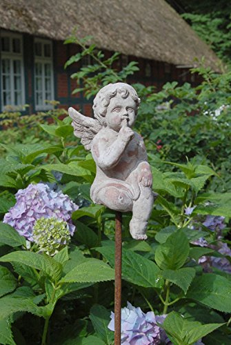 Charmanter Gartenstab, Beetstecker Engel im Antique Shabby Chic Stil