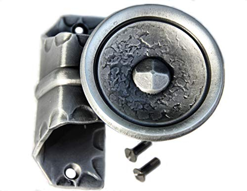 UHRIG Pomello per porta in stile retrò – Maniglia fissa in ferro battuto – Pomello vintage – Maniglia per cancello da giardino, porta d'ingresso e porte