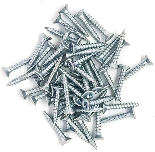 2.5mm x 16mm Small Steel Countersunk Wood Screws - Chipboard Screws Pack of 100 A05ABC