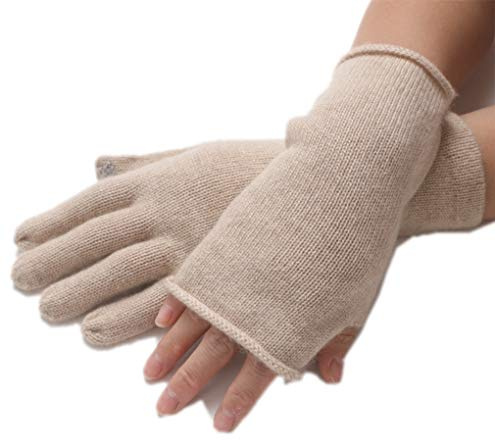 Prettystern Damen 2-teilg Kaschmir Set Touchscreen Pulswärmer Stuple & Handschuhe