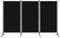 vidaXL Cloison de Séparation 3 Panneaux Séparateur de Pièce Diviseur Ecran d'Intimité Paravent Chambre à Coucher Maison Intérieur Noir 260x180 cm