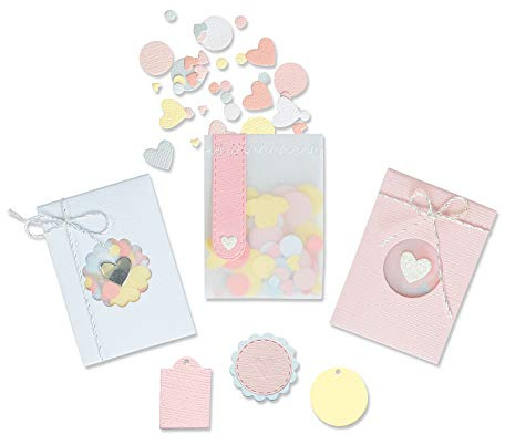 Sizzix Thinlits Stanzschablone 665069 Konfetti Pocket von Lisa Jones 8er Pack
