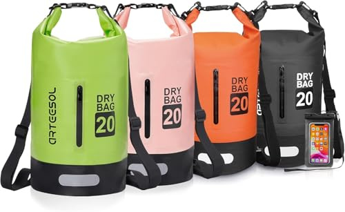 Blackace arteesol Dry Bag - 5L 10L 20L 30L Waterproof trockener Beutel/Sack wasserdichte Tasche mit Langem justierbarem Bügel für Kayaking Boots-Ausflug Kanu/Fischen/Rafting/Schwimmen/Snowboarding
