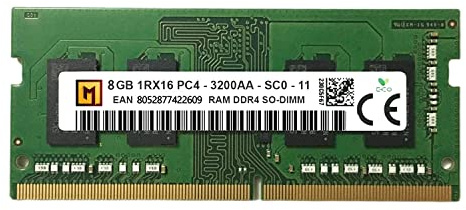 MG, Memoria Ram 8 Gb, Ddr4 So-dimm da 3200 Mhz, Ram per Laptop Notebook e Pc Portatili garanzia Italia