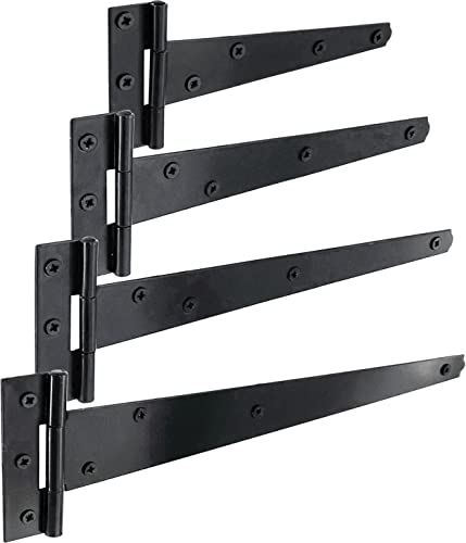 IRONTITE® Black T Hinges 250mm (10”), Weather-Resistant for Wooden Gates or Sheds