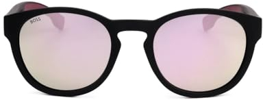 BOSS HUGO 1452/S Brille, Matte Black Burgundy, 54 für Herren, Matte Black Burgundy