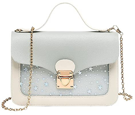 A-QMZL Umhängetasche für Damen, modisch, kleine Kette, Umhängetasche, Crossbody-Tasche, für Kinder, Damen, Mädchen, grau, S, Modisch