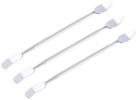 sourcing map 3pcs Metal Spudger Mini Crowbar Flat Head Stainless Steel Pry Bar Opening Tools for Mobile Phone Disassembly Repair 6.5x0.43x0.5