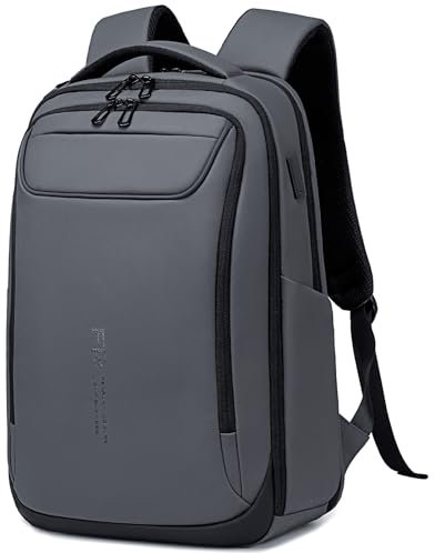 Fenree.geer Wasserdichter Rucksack Herren Laptop Rucksack Herren, 15,6 Zoll Business Rucksackherren, laptoptasche, eleganter Office-Rucksack, geeignet für Schule, Reisen, Pendeln-Grau