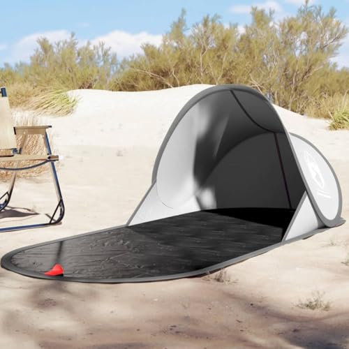 Gecheer Tente de plage Pop-up imperméable grise Pavillon de jardin pour camping, fêtes, extérieur