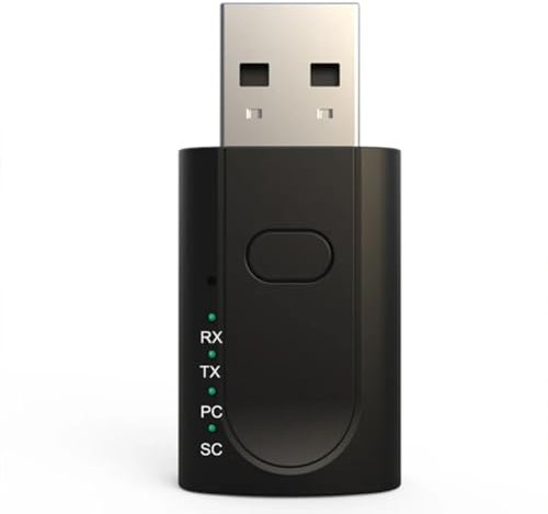 Iouaer 4-In-1 USB Bluetooth 5.1 Adapter Wireless Audio Receiver Transmitter USB External Sound Card Car Speaker Adaptor