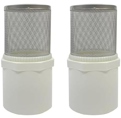 2 x Gartenschlauchfilter, 50 mm PVC-Netzfilter, Hochdruckreiniger-Wasserfilter-Set, Gartenschlauch-Aufsatz, PVC-Rohr, Wasser, Edelstahl-Mesh-Filter