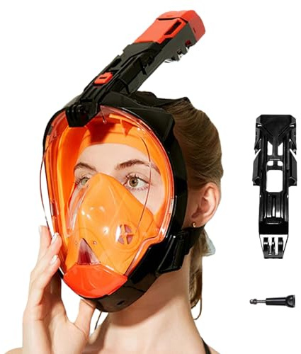 Masque de Plongée Anti-Buée, Masque de Snorkeling à Vue Panoramique, Équipement de Respiration Subaquatique à Drainage Automatique pour Débutants Nageurs Passionnés Vacanciers Amateurs