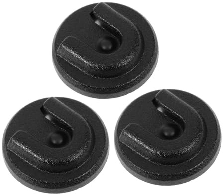 Supporto Microfono Radio Cb Pomello Rotondo, Pvc Nero, 3 Pezzi | Clip per Auto e Moto, Presa Sicura, Montaggio a Gancio, Accessorio per Microfono Wireless