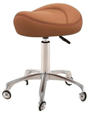 FXLUHAY Taburete con Ruedas, Taburete hidráulico Tipo Silla de Montar, Silla giratoria con Ruedas, Altura Ajustable, Carga 100 kg