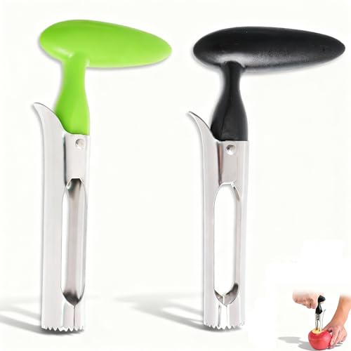 Alinw 2 Pcs Apple Corer and Slicer, Apple Cutter Pineapple Slicer Peeler and Corer Remover Machine Stainless Steel (Green, Black)