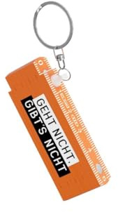 Schlüsselanhänger Mini-Zollstock Mini-Meterstab Geschenk (Orange - Geht nicht ... - 3913011)